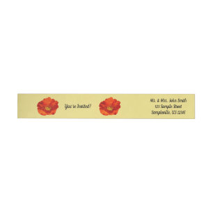 Bande Pour Adresse De Retour Pavot rouge de l'Alaska Fleur colorée
