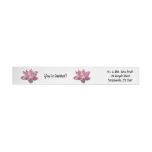 Bande Pour Adresse De Retour Pink Lotus Flower IV