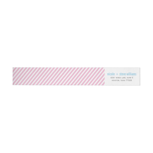 Bande Pour Adresse De Retour Pinstruits simples roses (Individuel)