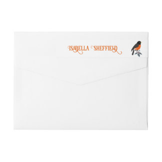 Bande Pour Adresse De Retour Robins Et Fleurs