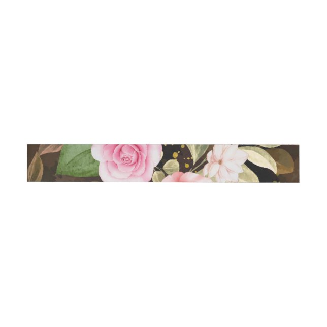 Bande Pour Adresse De Retour Roses d'aquarelle 3 (Individuel)
