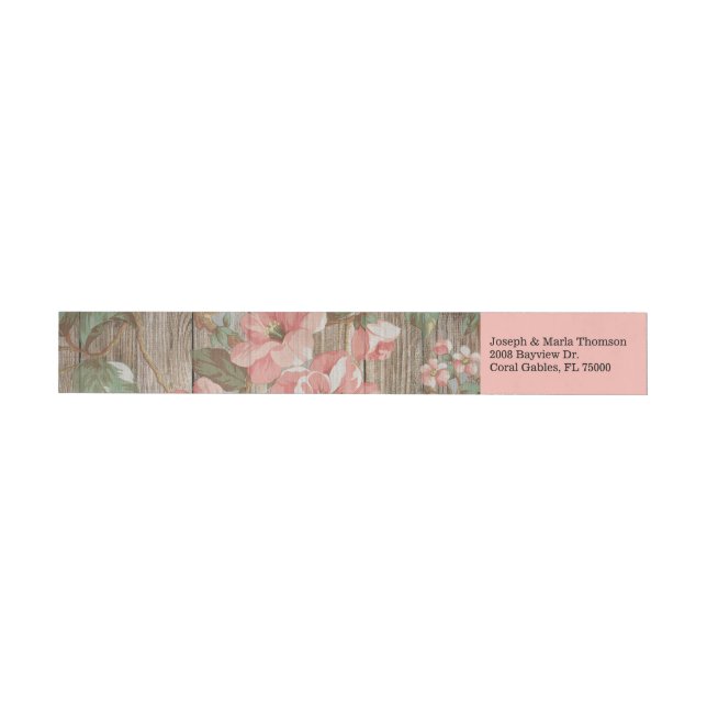 Bande Pour Adresse De Retour Rustic Spring Blossoms Mariage Adresse de retour (Individuel)