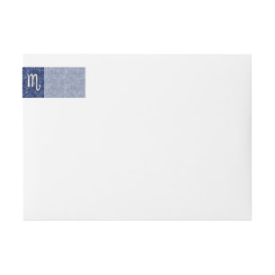 Bande Pour Adresse De Retour Scorpio Zodiac Signe sur la Décor de Camouflage bl