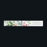 Bande Pour Adresse De Retour Simple Modern Christmas Snow Return Adresse<br><div class="desc">Simple moderne Noël Neige retour Adresse Envelopper autour du étiquette</div>
