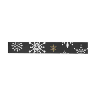 Bande Pour Adresse De Retour Snow Flakes 13