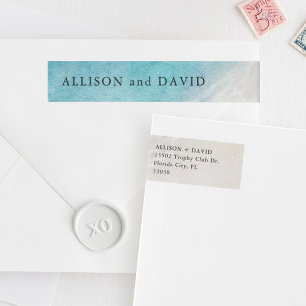 Bande Pour Adresse De Retour Summer Beach Wedding Adresse de retour