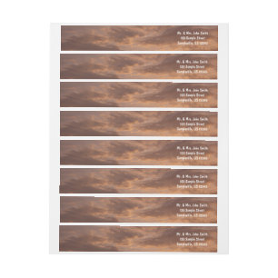 Bande Pour Adresse De Retour Sunset Clouds II Pastel Nature Abstraite