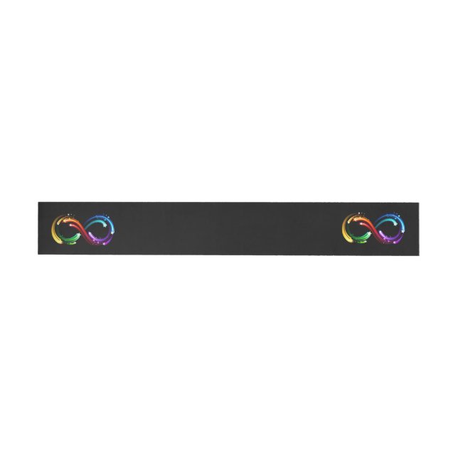 Bande Pour Adresse De Retour Symbole de l'infini des comètes arc-en-ciel (Individuel)