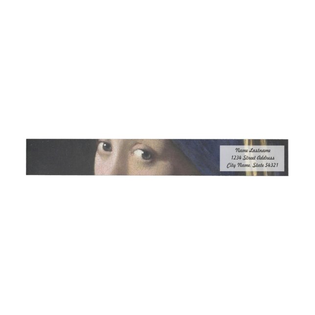 Bande Pour Adresse De Retour Une fille avec une perle (Individuel)