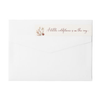 Bande Pour Adresse De Retour Une petite fille aux fleurs sauvages Baby Shower