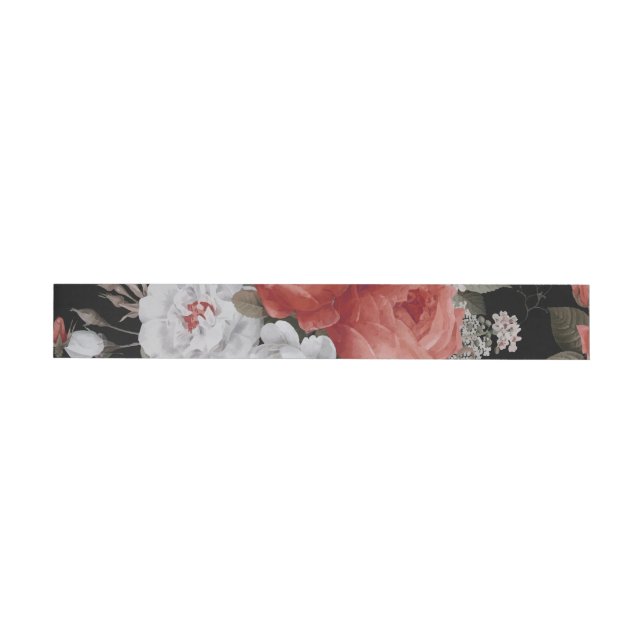 Bande Pour Adresse De Retour Watercolor Roses 7 (Individuel)
