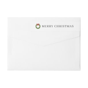 Bande Pour Adresse De Retour Watercolor Wire Modern Christmas Retourner Adresse