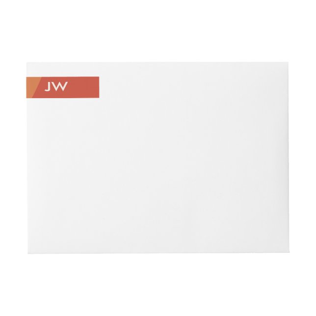 Bande Pour Adresse De Retour Wavy Retro Striped Monogram Adresse de retour (Devant)
