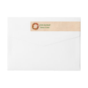 Bande Pour Adresse De Retour Wreath du sud-ouest du Chili sur Adobe Wall