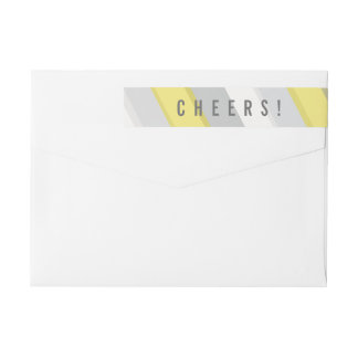 Bande Pour Adresse De Retour Yellow & Grey Gras Gras Gris Bravo nouvel an Adres