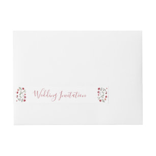 Bande Pour Adresse Elégant Sage Green Bourgogne Rose Mariage blanc