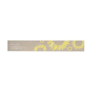 Bande Pour Adresse Enrouler rustique de tournesol autour de