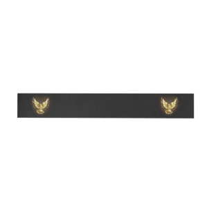 Bande Pour Adresse Faux Gold Foil Peace Dove en noir