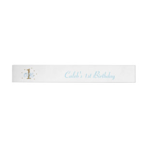 Bande Pour Adresse Fête d'anniversaire des garçons Blue & Gold ONE 1