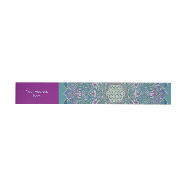 Bande Pour Adresse Fleur de Vie - Mandala Style Inde 1 (Individual)