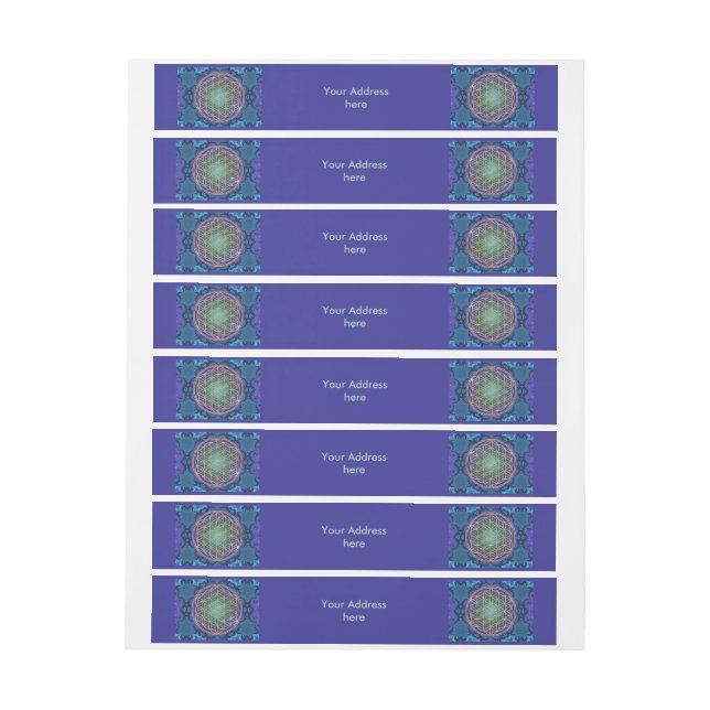 Bande Pour Adresse Fleur de vie - or - fractale 1 (Feuille)