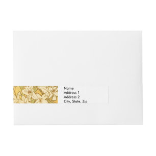 Bande Pour Adresse Fleurs de lys Art nouveau d'Alphonse Mucha