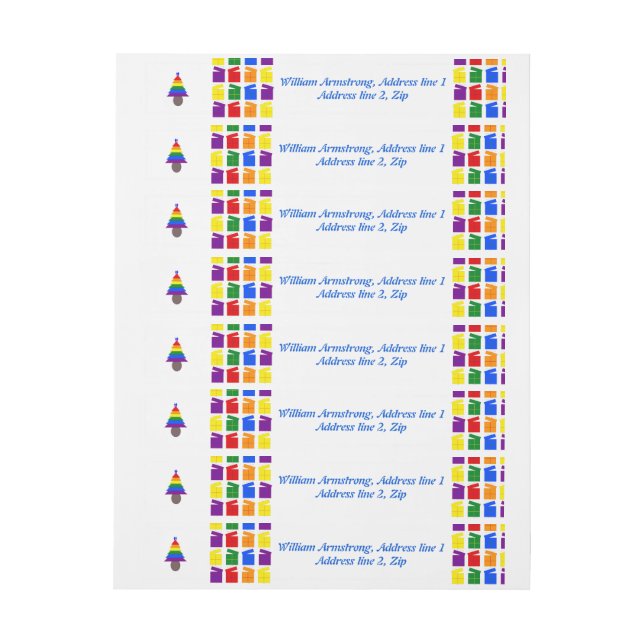 Bande Pour Adresse Hommes gais Arbre de Noël arc-en-ciel et présente  (Feuille)