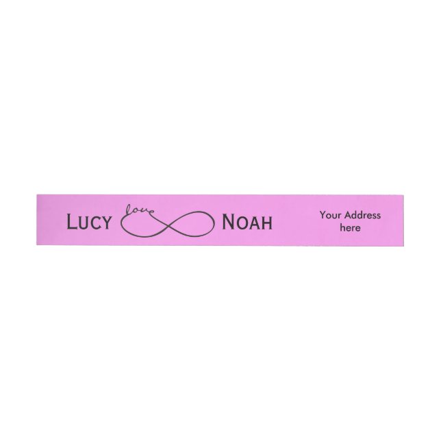 Bande Pour Adresse Infinity Love Lemniscate noir + votre backgr. (Individual)