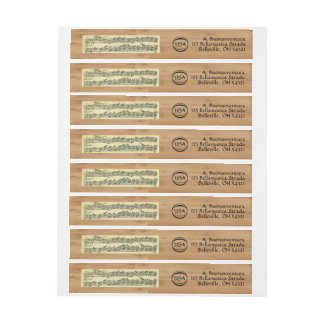 Bande Pour Adresse International en bois de regard de manuscrit de