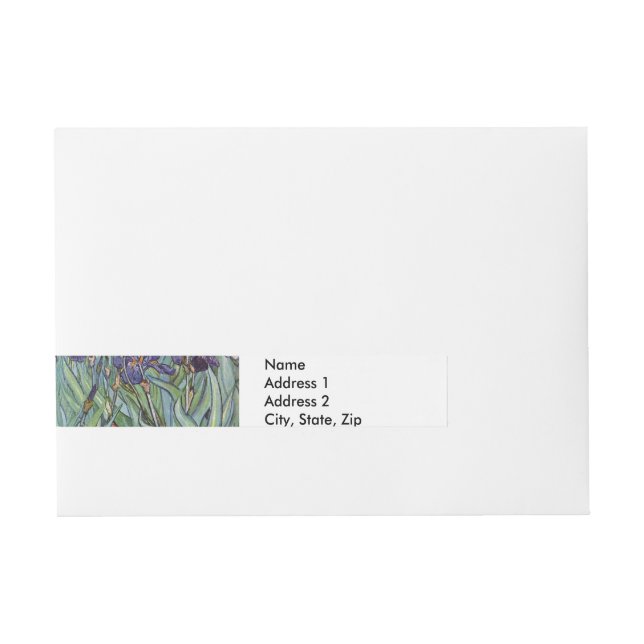 Bande Pour Adresse Iris de Van Gogh Peinture Impressionniste (Devant)