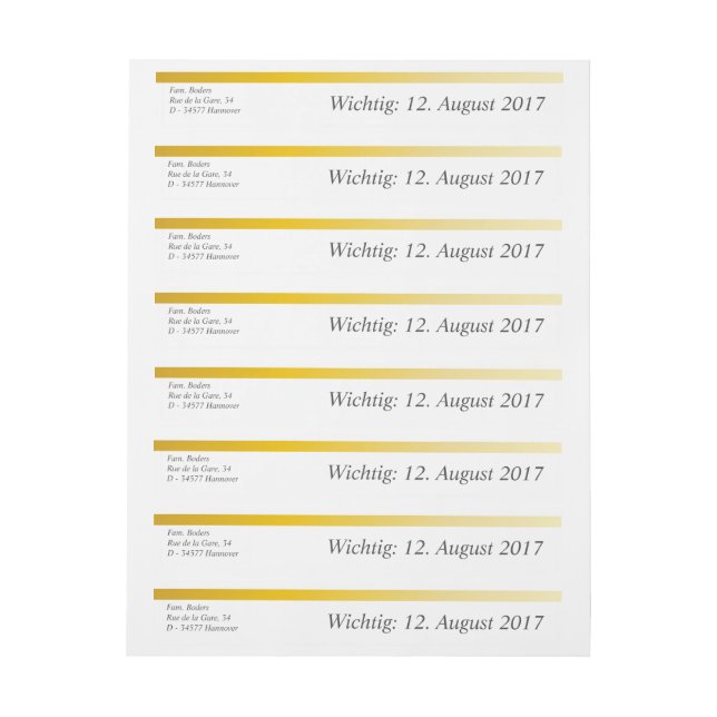 Bande Pour Adresse Kartenhaus | Ungewöhnliche Geschäftsausstattung (Feuille)