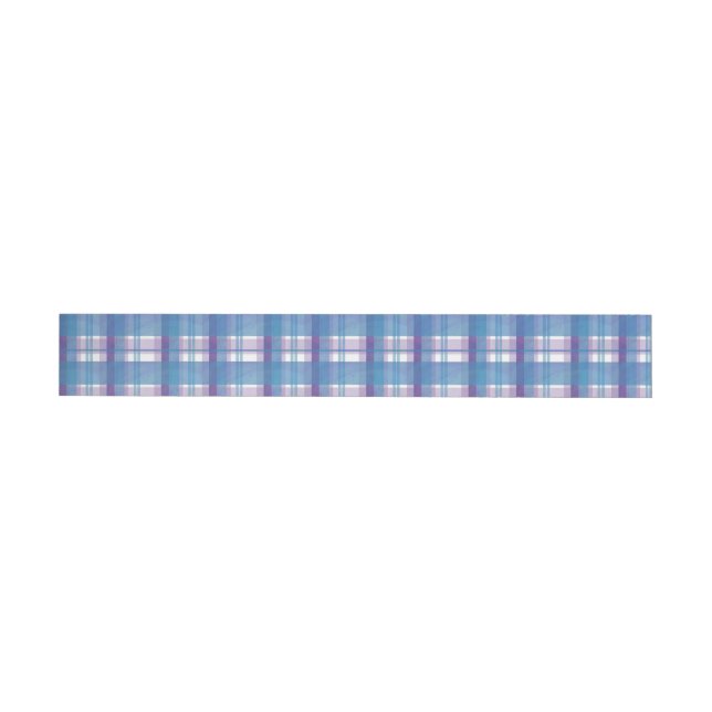 Bande Pour Adresse Madras Plaid Blue et Purple (Individual)