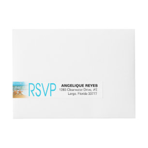 Bande Pour Adresse Mariage de Starfish Couple Beach RSVP