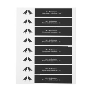 Bande Pour Adresse Mariage gothique Baiser Ravens Personnalisé
