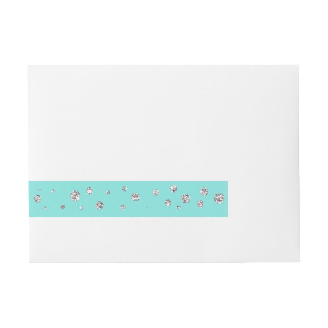 Bande Pour Adresse Mariage turquoise Turquoise Bleu & Bow (Devant)