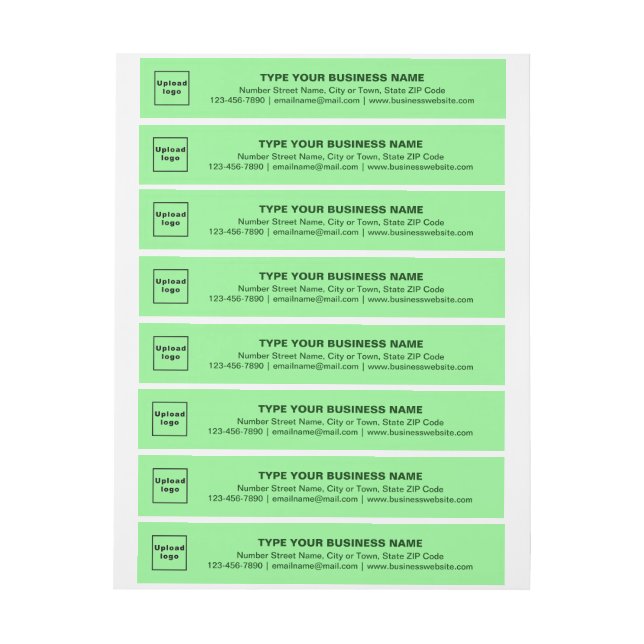 Bande Pour Adresse Marque commerciale sur fond vert clair (Feuille)