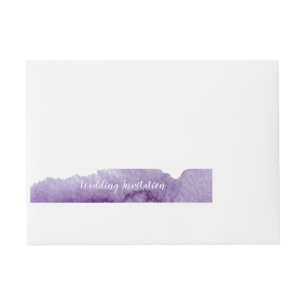 Bande Pour Adresse Moderne Ultra Violet Lavis de Couleur Aquarelle Ma