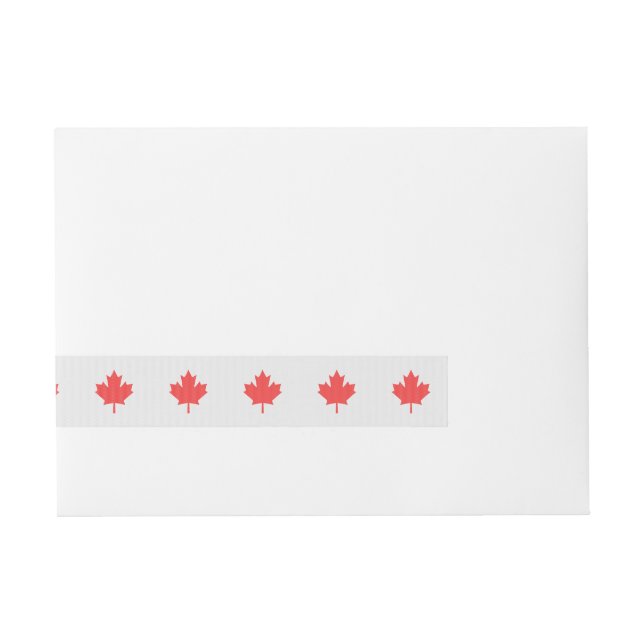 Bande Pour Adresse Motif Tricot Feuille d'érable style Knit (Devant)