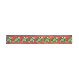 Bande Pour Adresse Noël Tortue Sur Rouge