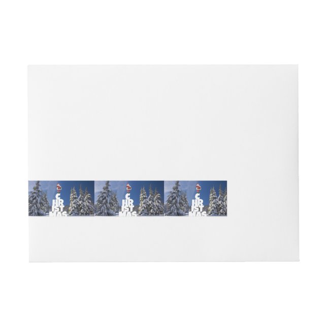 Bande Pour Adresse Paysage d'hiver de Noël (Devant)