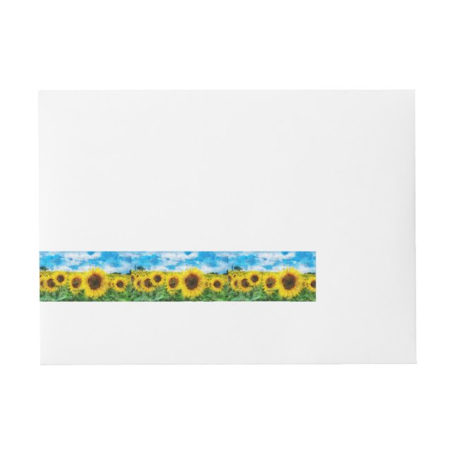 Bande Pour Adresse Peinture de tournesols (Devant)