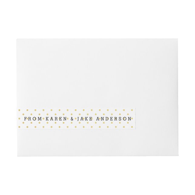 Bande Pour Adresse Pois modernes de l'or (Devant)