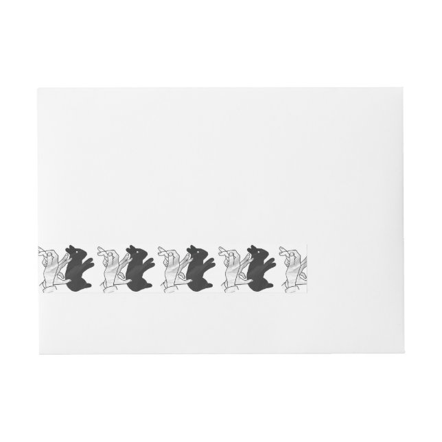 Bande Pour Adresse Rabbit Silhouette main (Devant)