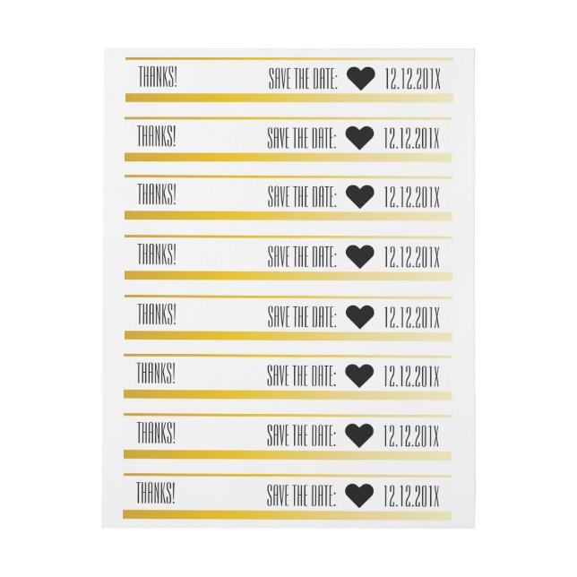 Bande Pour Adresse Réservez la date, ♥ (Feuille)
