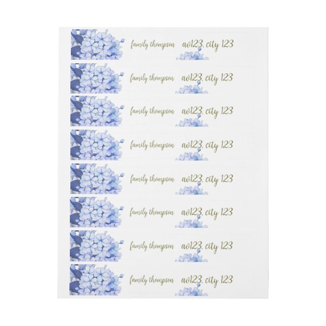 Bande Pour Adresse Romantic Field purple Flowers (Feuille)