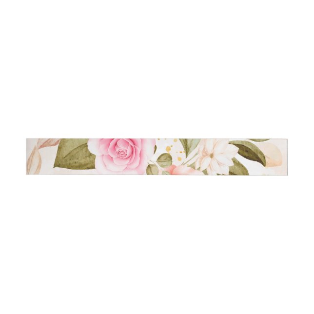 Bande Pour Adresse Roses aquarelle 1 (Individual)