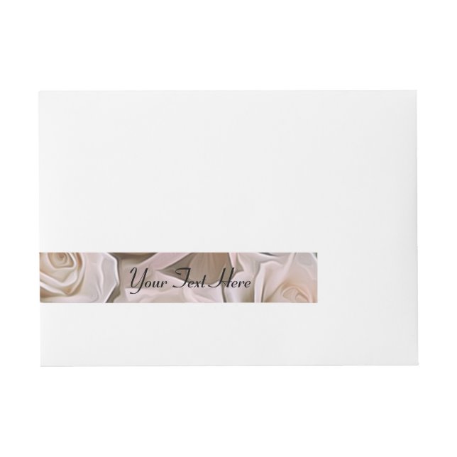 Bande Pour Adresse Shabby Chic Rose Floral Élégant Invitation personn (Devant)