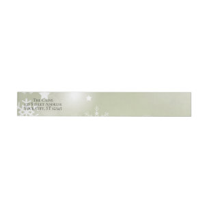 Bande Pour Adresse Snowflakes sur Sage Wraparound Adresse de retour