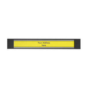 Bande Pour Adresse STRIPES SPORTIVES - Jaune noir blanc + votre texte