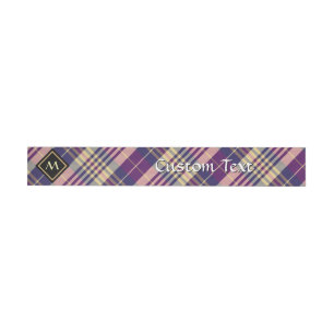 Bande Pour Adresse Tartan mauve, or et bleu